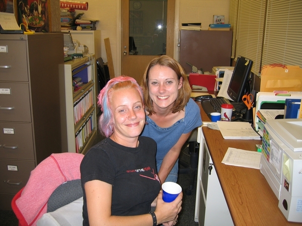 Jamie and Tara in the office