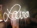 Lauren writes his name